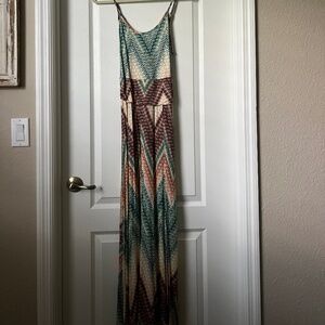 Lascana Cheveron Printed Maxi Dress